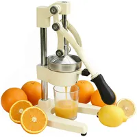 Relaxdays Saftpresse manuelle Orangenpresse beige