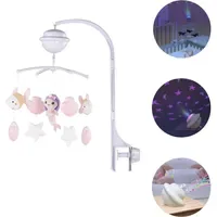 Chipolino Musikmobile Bluetooth-Funktion Projektor Plüschfiguren Universalklemme pink