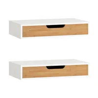 SoBuy Nachttisch mit Schublade Weiß 40x24x8cm