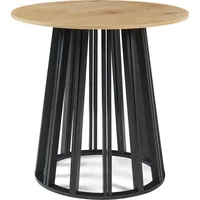 [en.casa] Lensuu Ø 80 cm Schwarz/Eicheoptik