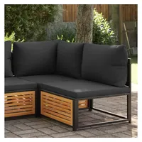 VidaXL Gartensessel ohne Armlehnen mit Kissen Massivholz Akazie