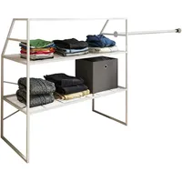 VCM Kleiderschrank Disal Weiß, Metall 100x100x50 cm