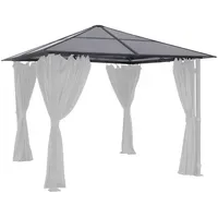 Konifera Pavillon-Ersatzdach 300 x 300 cm Grau/Transparent