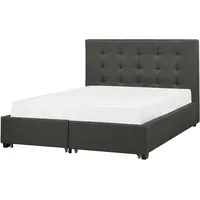 Beliani Bett mit Schubladen Stoff La Rochelle 140 x