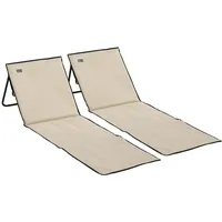 Outsunny Sonnenliege 142 x 51 x 40 cm Beige