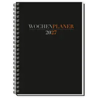 Trötsch Verlag Wochenplaner A5 Schwarz 2027