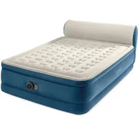 Intex 64460 Luftbett mit Kopfteil, Integrierte Luftpumpe Gästebett 229x152x79cm