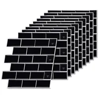 Relaxdays Klebefliesen 30x30 versetzt Weiß,Schwarz