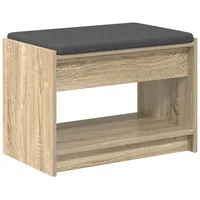 VidaXL Flurbank mit Kissen mit Regal Sonoma-Eiche 63 x