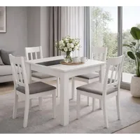 VCM Küchentisch 80 x 80 x 80 cm weiß