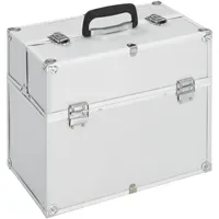VidaXL Kosmetikkoffer 38x23x34 cm Silbern Aluminium