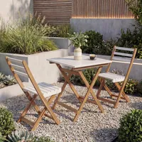 Mendler HWC-P71 Set 3-tlg. Natur-Weiß