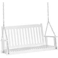 Outsunny Gartenschaukel für 2 Personen Massivholz Patio Terrasse Hinterhof