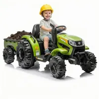 Hecht Kinder Traktor Elektro mit Anhänger Grün (50435)