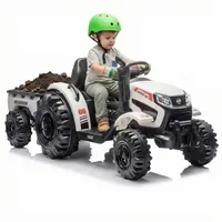 Hecht Kinder Traktor Elektro mit Anhänger Weiß 50435
