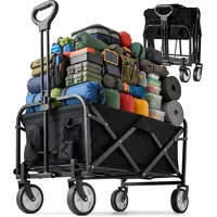 Relaxdays Bollerwagen faltbar schwarz