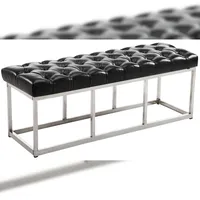 CLP Sitzbank Amun Kunstleder Edelstahl schwarz/120 cm