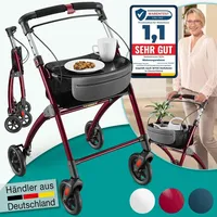 Eloneo Wohnungsrollator 54cm breit faltbar und leicht mit Tablett
