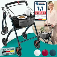 Eloneo Wohnungsrollator 54cm faltbar und leicht mit Tablett anthrazit
