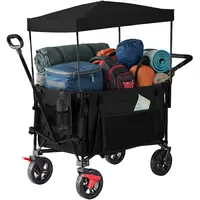 Relaxdays Bollerwagen faltbar schwarz