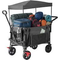 Relaxdays Bollerwagen faltbar grau