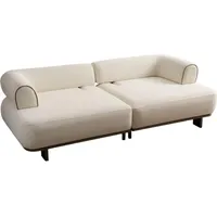 Aea Moderner Beiger 3-Sitzer Stoffsofa Edle Wohnzimmer Polstercouch -