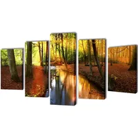 VidaXL Bilder Dekoration Set Wald 100 x 50 cm