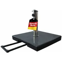 Gardissimo Schirmständer Granit Edelstahl 50 kg Schwarz
