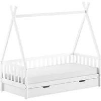 Vipack Massivholzbett VIPACK "mit Tipi Dach, seitlich und hinten