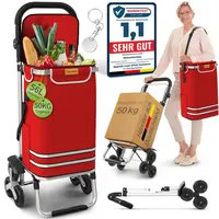 Eloneo Einkaufstrolley Rot 56 L
