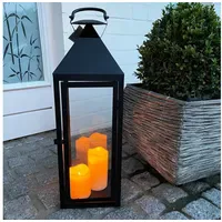 INDA-EXCLUSIV Laterne Inda-Exclusiv Metall/Glas Schwarz