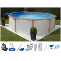KWAD Rundpool KWAD 350 x 132 cm inkl. Sicherheitsleiter