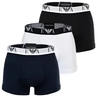 Emporio Armani BOLD MONOGRAM Boxershorts Blau/Weiß/Schwarz M 3er Pack