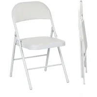 Homcom Klappstuhl Kunstleder Weiß