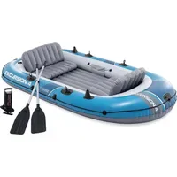 Intex Schlauchboot Excursion 4 Set Paddel Luftpumpe 500kg Paddelboot