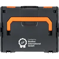 Brother L-BOXX 136 Systemkoffer mit Schaumstoffeinlage Schwarz/Orange 44,0x36,0x15,0 cm