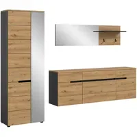 Xonox.home Canu Garderobenkombination 256x190x37 cm Grau