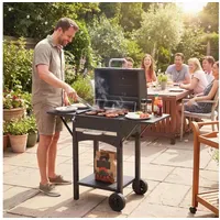 Outsunny Holzkohlegrill schwarz