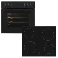 Exquisit EHE367-U-120 mattschwarz-Set