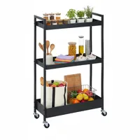Relaxdays Nischenwagen, 3 Ebenen, Mesh-Design, HBT: 85 x 20