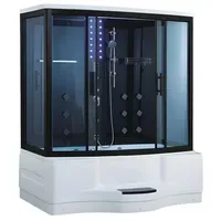 JV moebel Design-Dusche Duschkabine mit Schiebetür 180 x 215