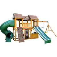 Zwerkules Spielturm Bolzo Rutschen und Schaukel Natur 347 cm