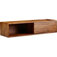 FineBuy Lowboard 108x25x34 cm Braun Holz