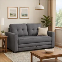 Hti-Living Schlafcouch 2-Sitzer Hellgrau