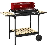 Outsunny Holzkohlegrill rot