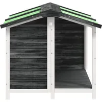 VidaXL Hundehütte Grau 96x87x80,5 cm Massivholz Kiefer