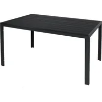 Mojawo Gartentisch 125 x 70 x 74 cm Anthrazit/Schwarz