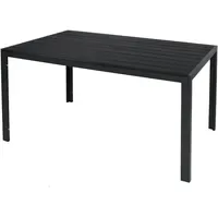 Mojawo Gartentisch 150 x 80 x 72 cm Anthrazit/Schwarz