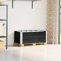 VidaXL Paletten-Aufsatzrahmen 100 x 50 cm Schwarz