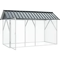 VidaXL Vogelkäfig Anthrazit 227 x 112 x 141 cm